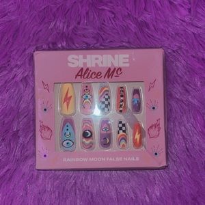 Multi-color Shrine Acrylic Press-on Nails